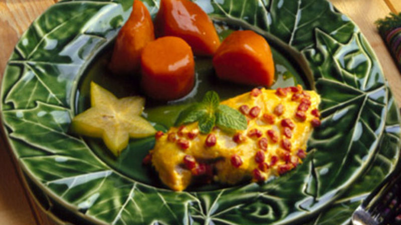 Curried Chicken Pomegranate Recipe - BettyCrocker.com