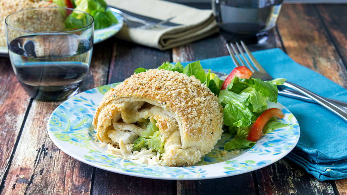 Crispy Broccoli and Cheese Chicken Pockets