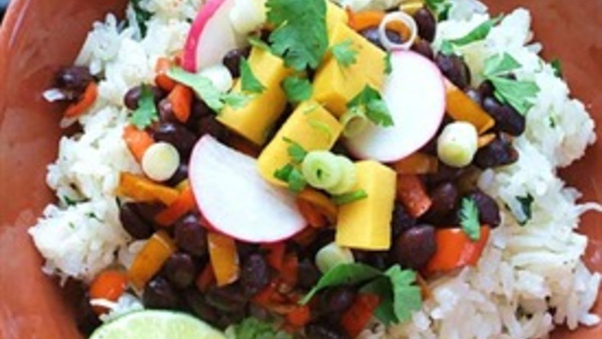 Black Beans and Coconut-Lime Rice