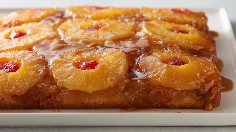 Pineapple Upside-Down Cake prepared recipe