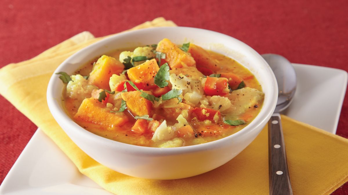 Curried Cauliflower Lentil Soup