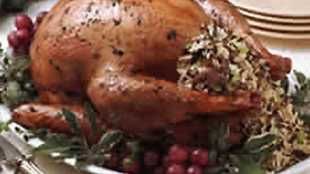 Stuffed Roasted Herb Turkey and Gravy