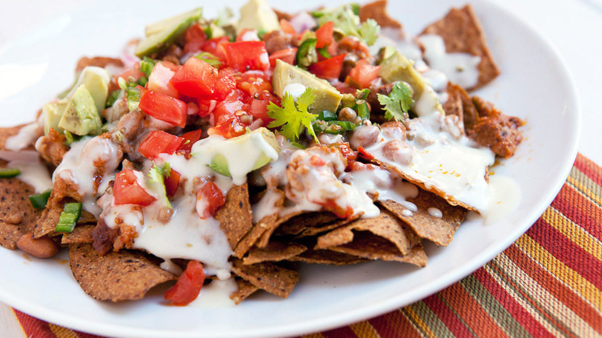 Pumpkin Chip Nachos with Chorizo