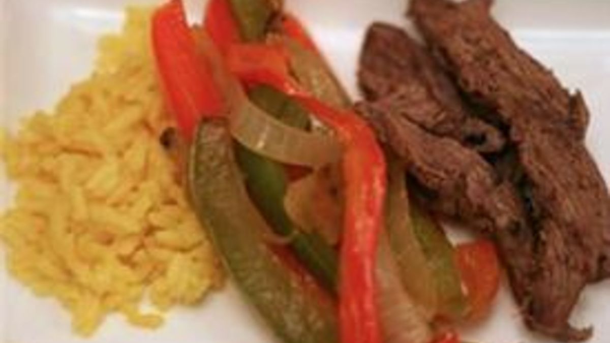 Fajita Beef and Vegetables over Rice