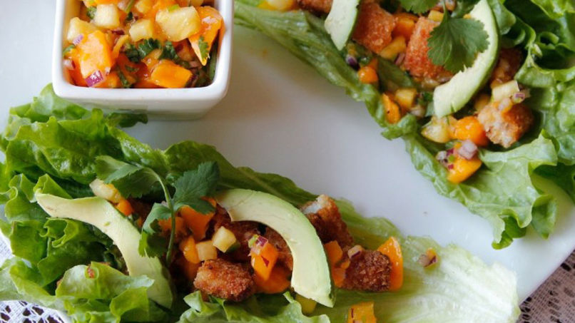 Tropical Green Tacos with Fish
