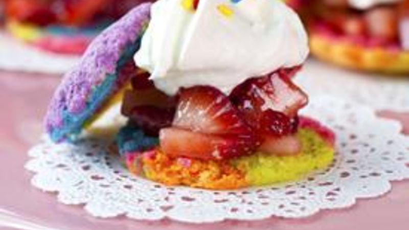 Rainbow Strawberry Shortcake Treats Recipe - Tablespoon.com