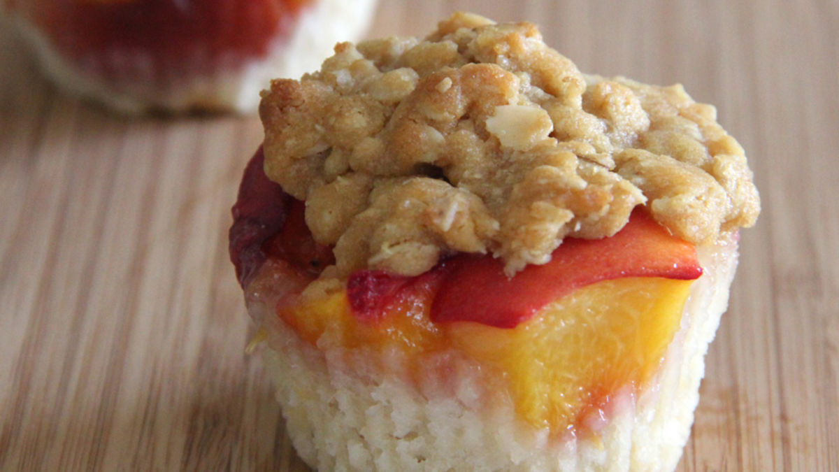 Mini Ginger Peach Cobblers