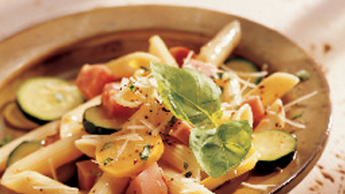 Penne and Ham Primavera