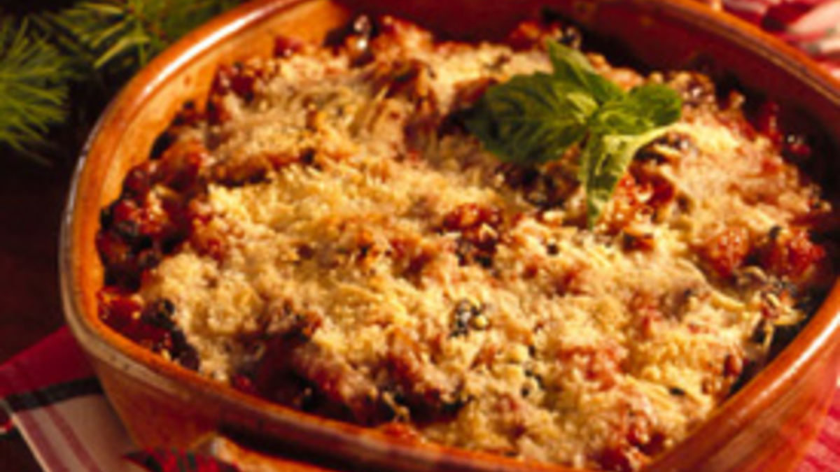 Baked Polenta with Peperonata Sauce