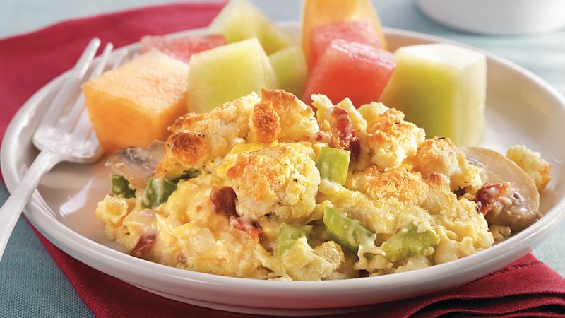 Alfredo Scrambled Egg Bake