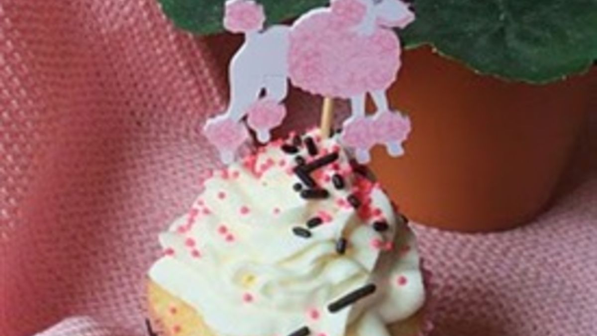 Ooh-la-la Pink Poodle Cupcake