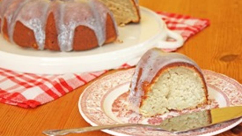 Banana Coffee Cake with Sour Cream Glaze Recipe - Tablespoon.com