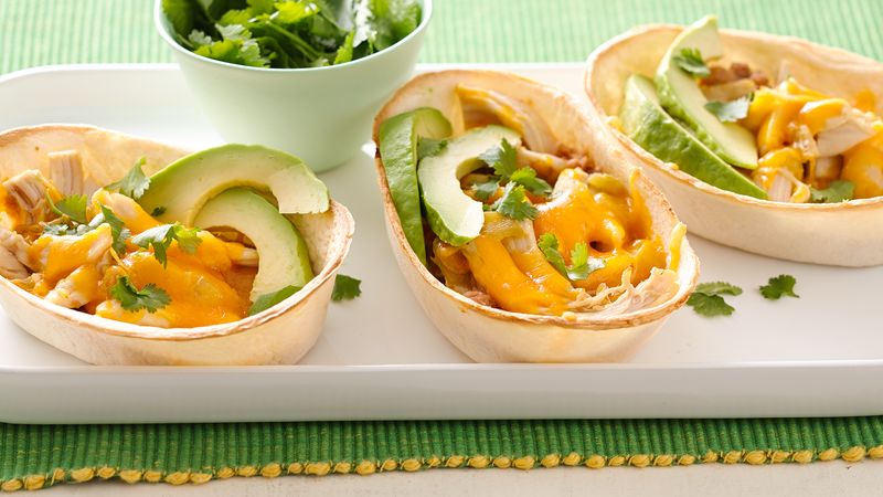 Cheesy Chicken and Bean Ten Minute Taco Bowls