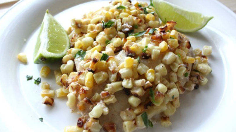Tilapia with Roasted Corn
