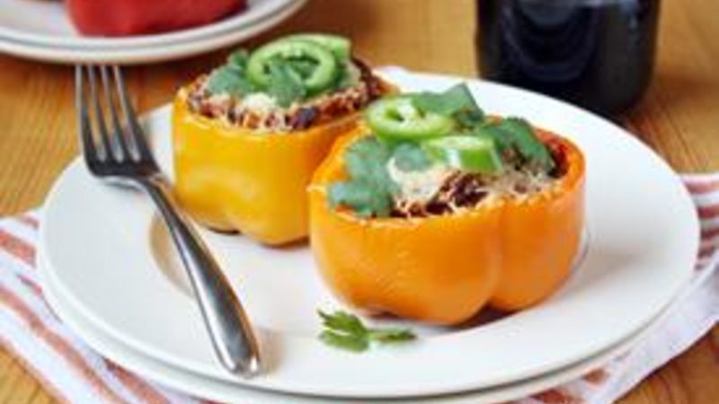 Chorizo-Stuffed Bell Peppers Recipe - Tablespoon.com