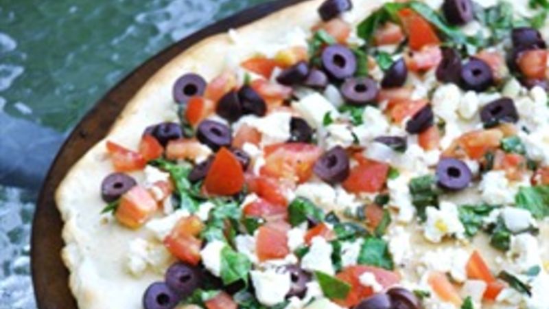 Grilled Greek Pizza Recipe - Tablespoon.com