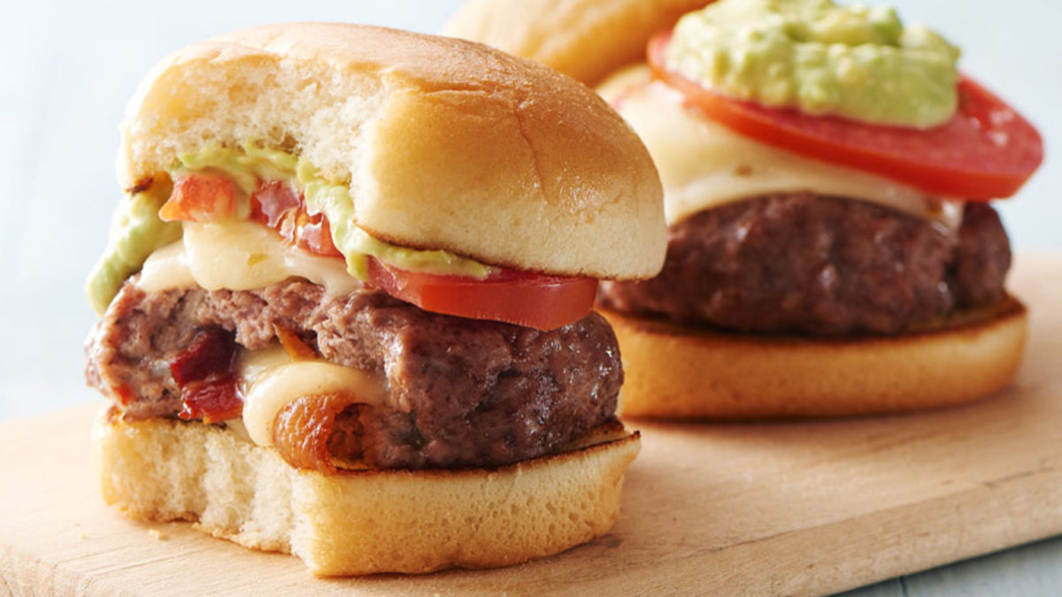 Cheesy Bacon-Stuffed Sliders