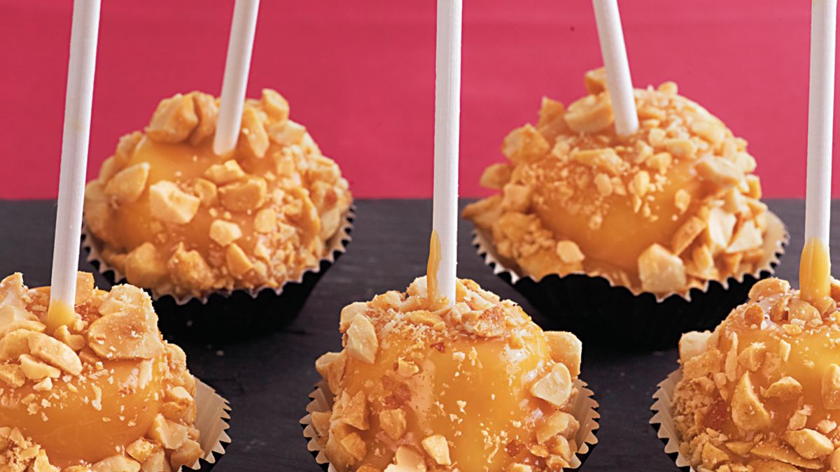 Caramel Peanut Marshmallow Pops
