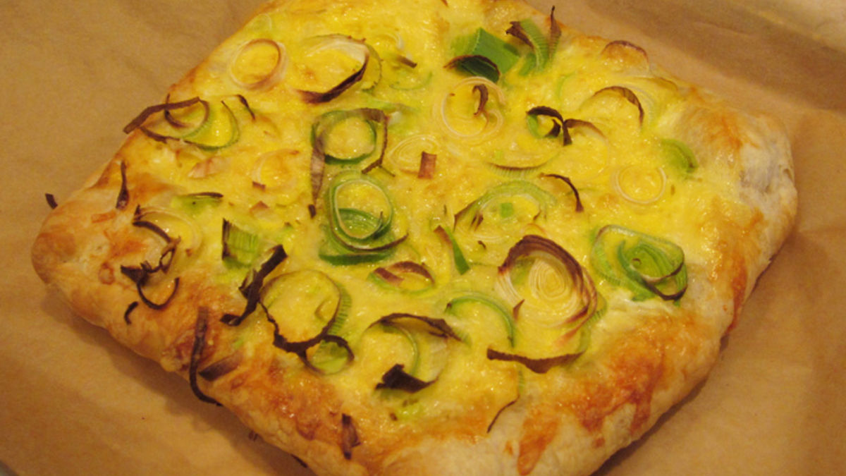 Irish Leek and Cheddar Tart