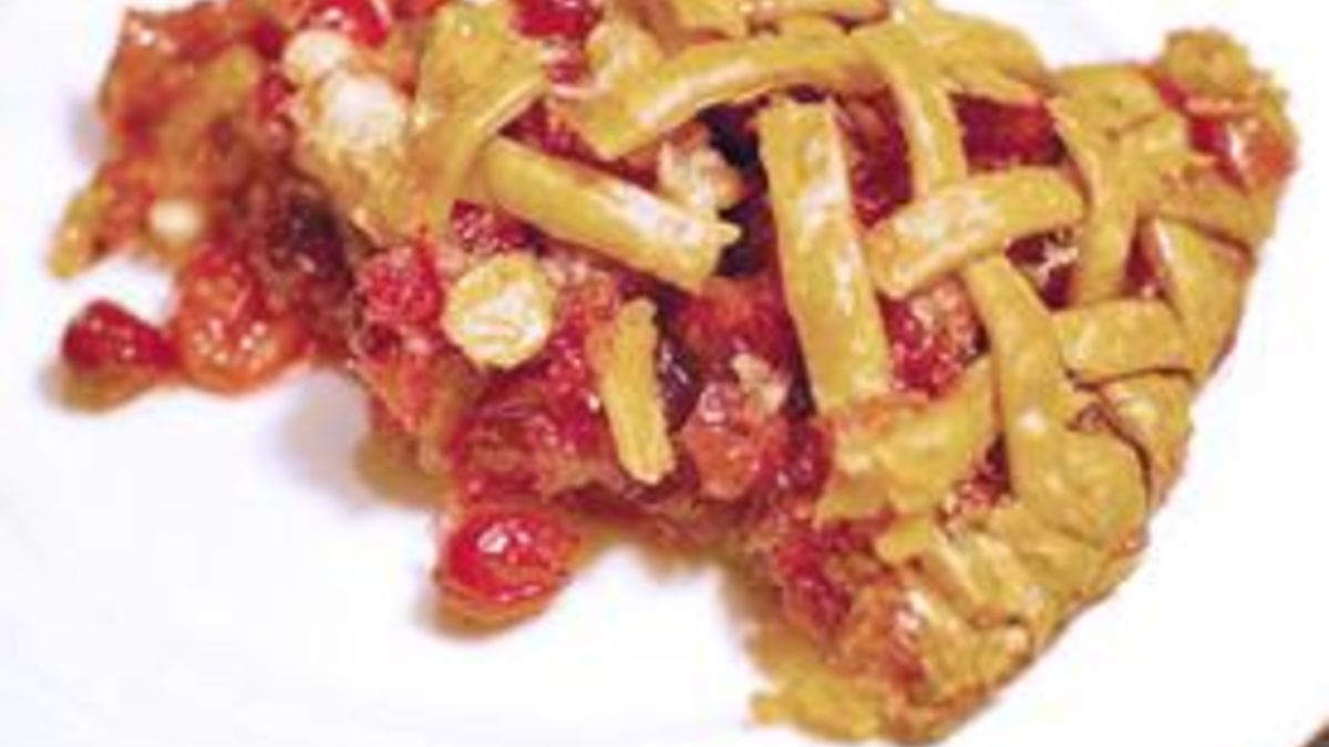 Cran-Orange Coconut White Chocolate Pie