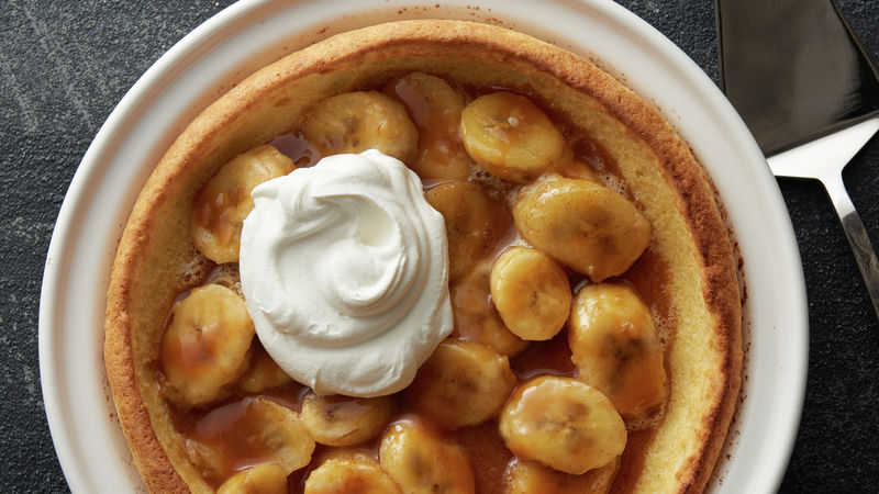 Bananas Foster Dutch Baby Pancake