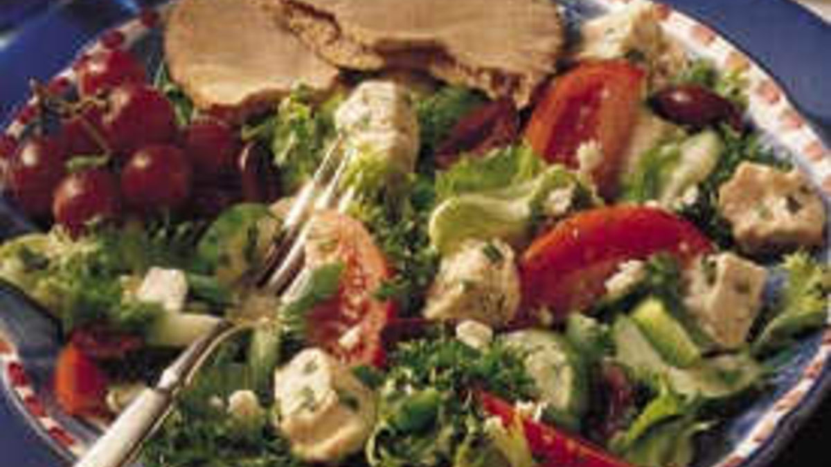 Greek Chicken Salad with Mint Vinaigrette