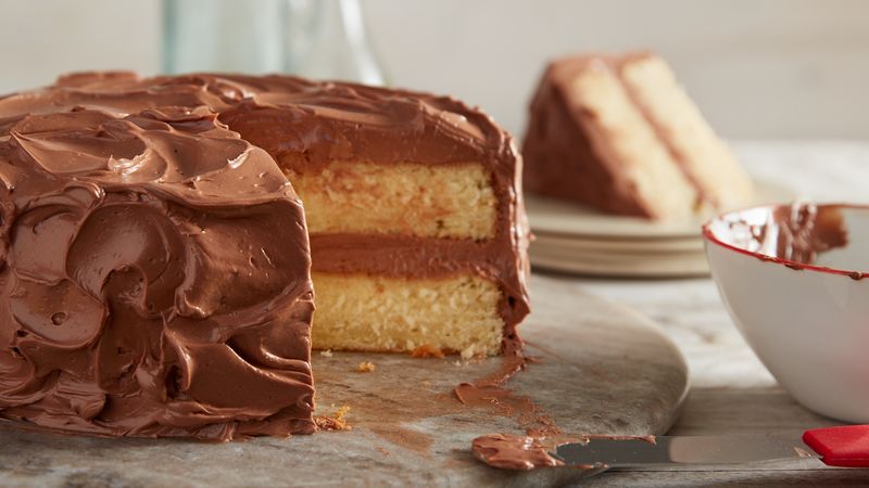Yellow Butter Cake with Chocolate Buttercream