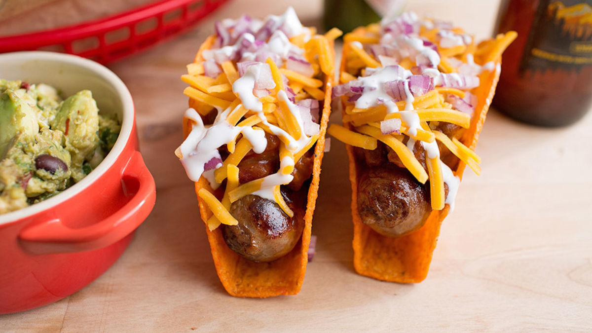 Cheesy Chili Dog Tacos