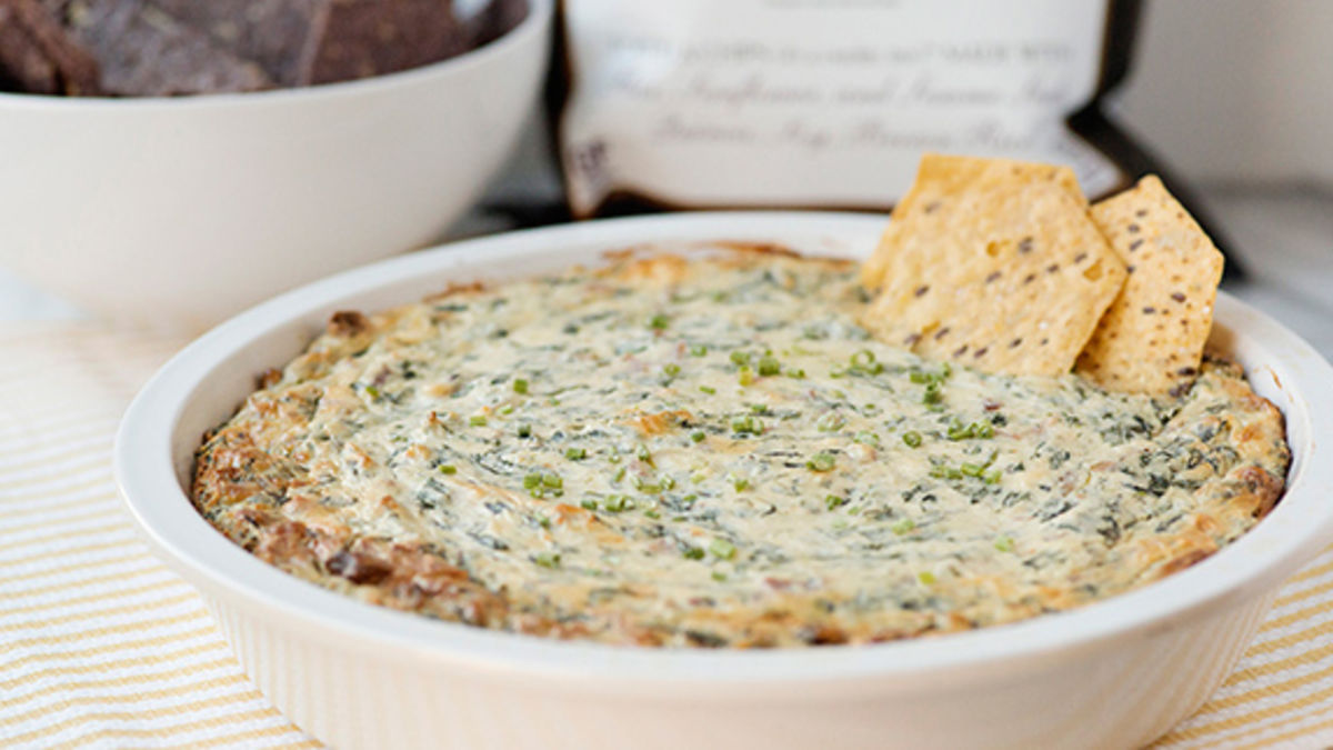 Blue Cheese-Bacon Spinach Dip