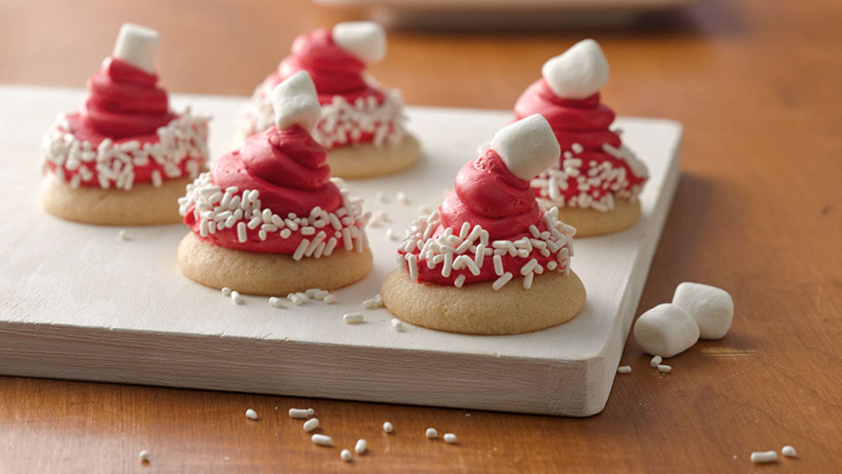 Santa Hat Cookies 