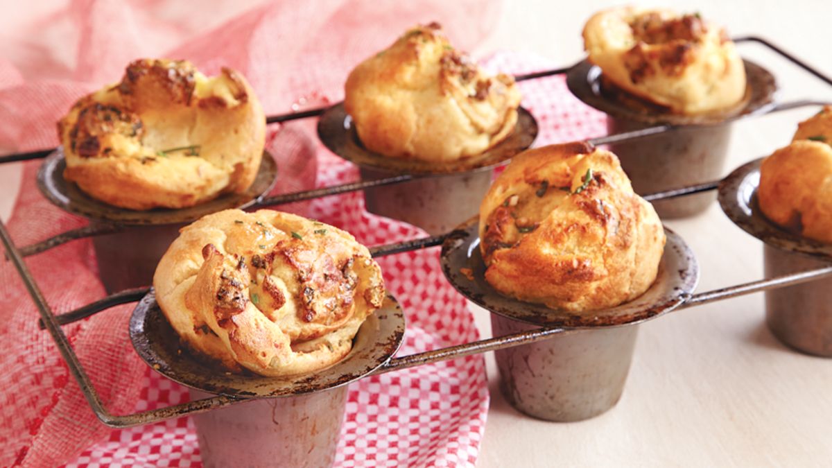 Blue Cheese Pecan Popovers