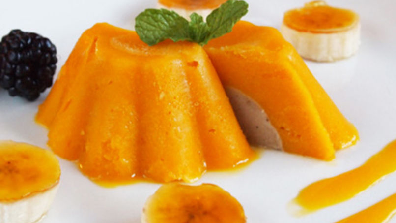 Mango and Banana Mousse Domes