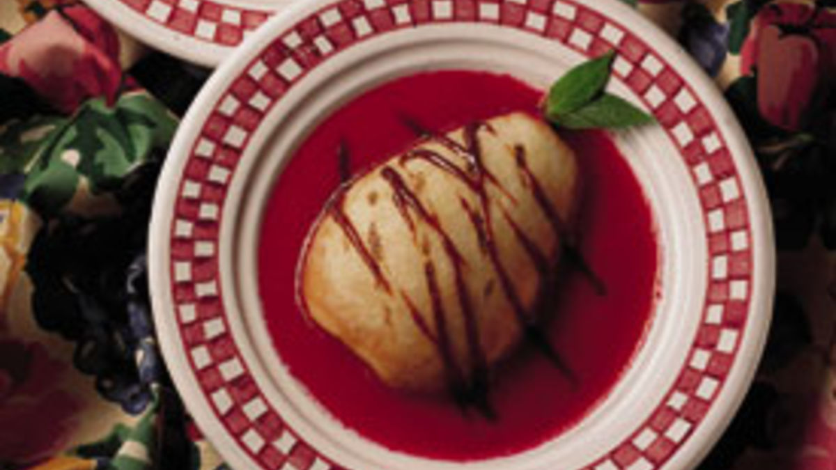 Grilled Pears with Raspberry Sauce