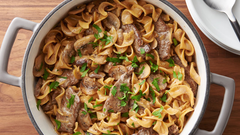 One Pot Beef Stroganoff