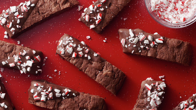 Peppermint Fudge Cookie Sticks