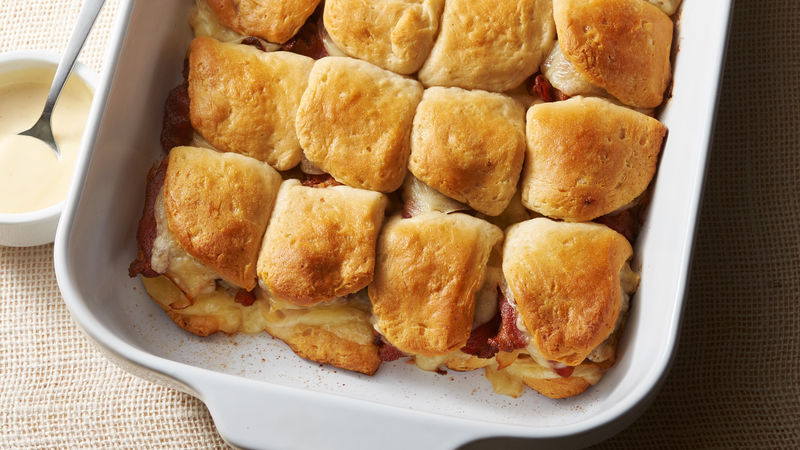 Turkey, Bacon and Swiss Biscuit Sliders