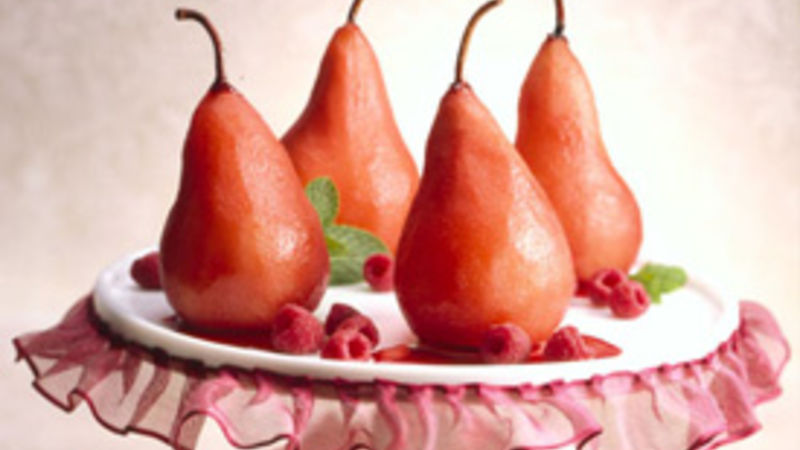 Winter Poached Pears Recipe - BettyCrocker.com