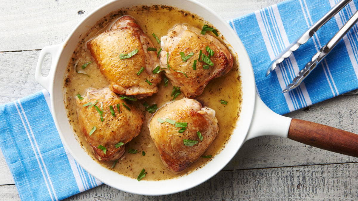 Lemon-Basil Butter Chicken Skillet
