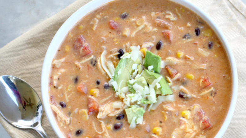 Chicken Enchilada Chowder Recipe - Tablespoon.com