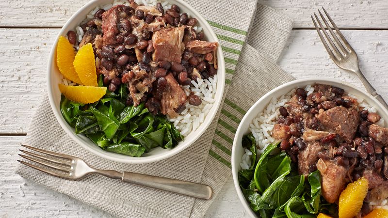 Slow-Cooker Braised Beef, Pork and Black Beans