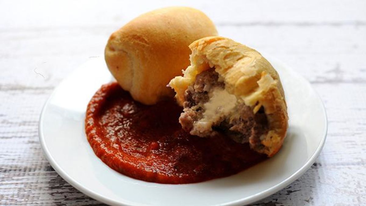 Crescent-Wrapped Cheesy Meatballs