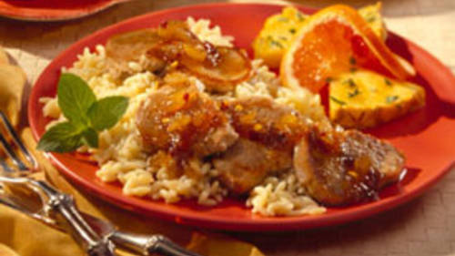 Pork Medallions With Hot Pineapple Glaze