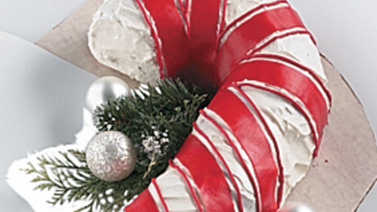 Holiday Candy Cane Cake