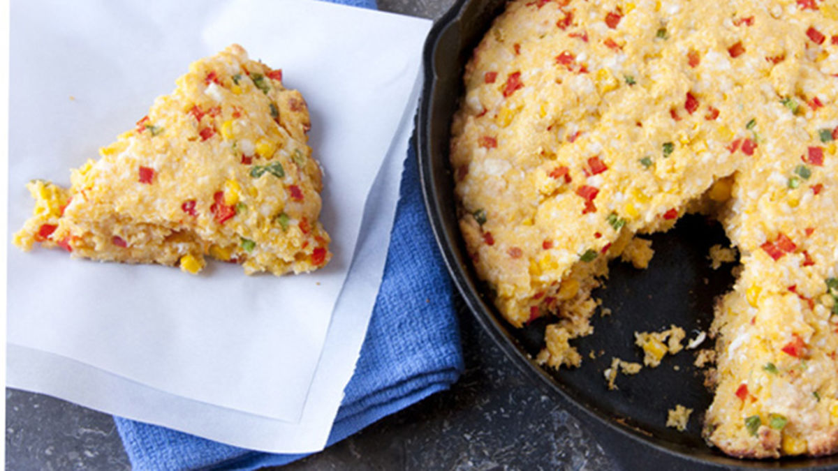 Jalapeño-Cotija Skillet Cornbread