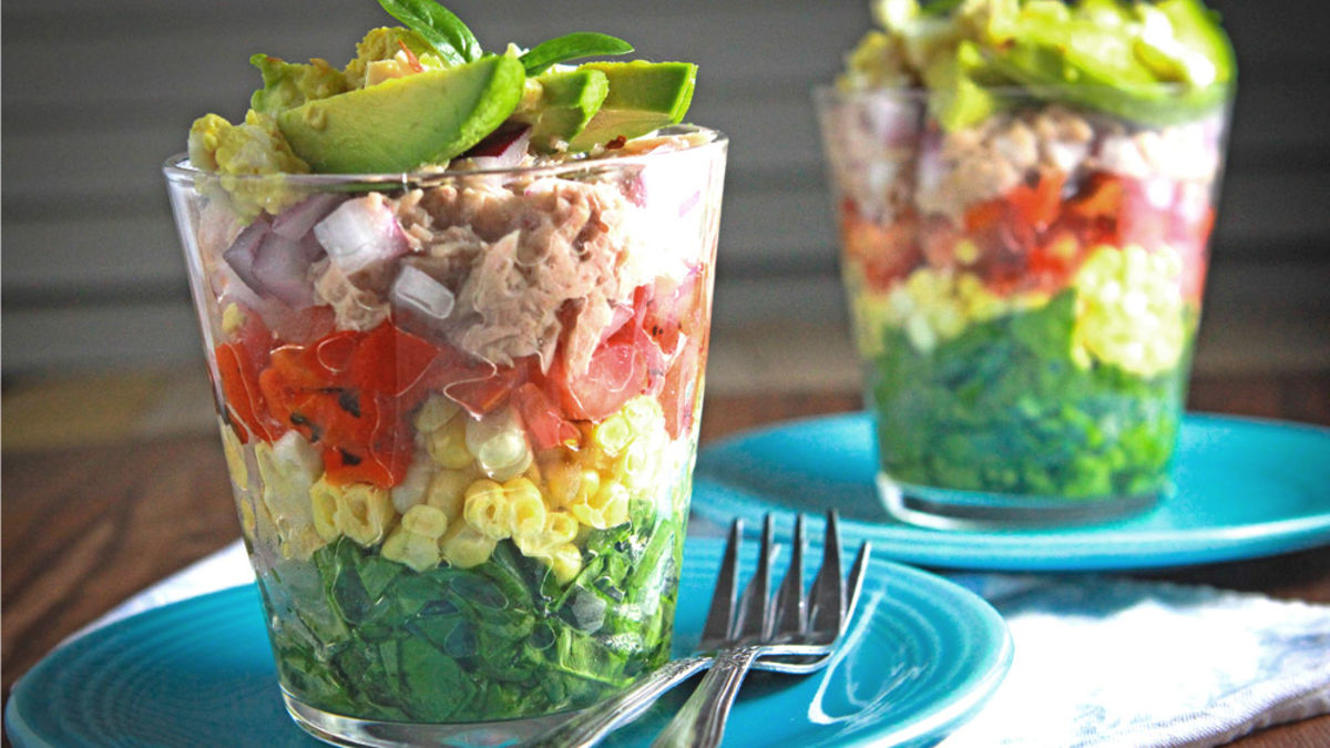 Rainbow Salad in a Glass