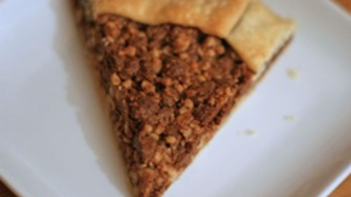 Freeform Chocolate Walnut Pie