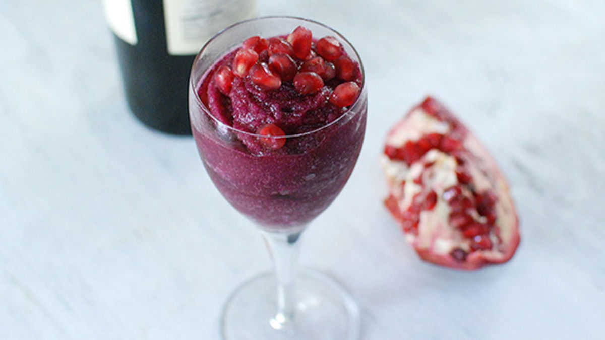 Pomegranate and Red Wine Sorbet
