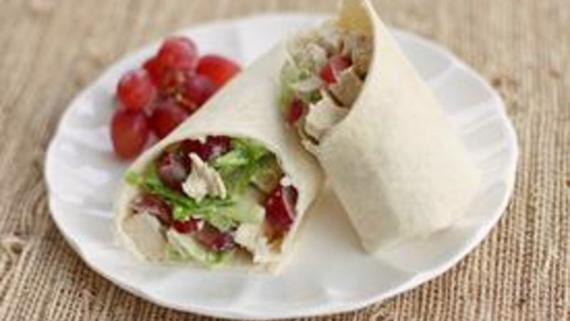 Chicken Chunk-Grape Lunchbox Wrap Sandwich Recipe - Tablespoon.com