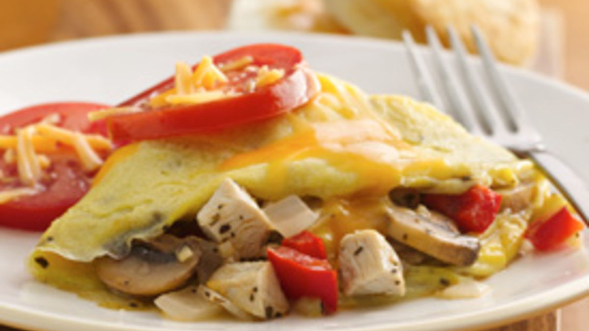 Turkey-Veggie Omelet