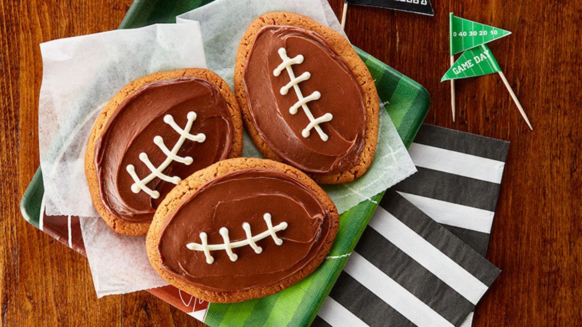 Game-Time Peanut Butter Football Cookies